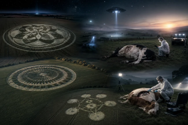 Crop Circles and Cattle Mutilations Best Evidence Alien Visits